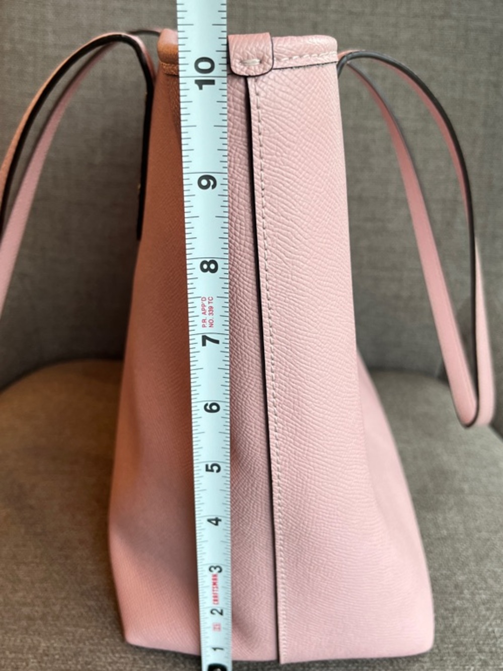Coach Crossgrain Leather City Zip Tote  Light Pink F58846 - Picture 11 of 16